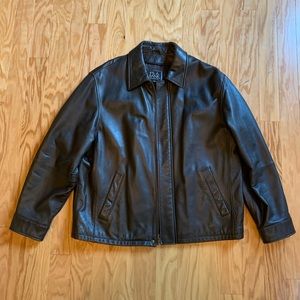 Men’s brown leather jacket
